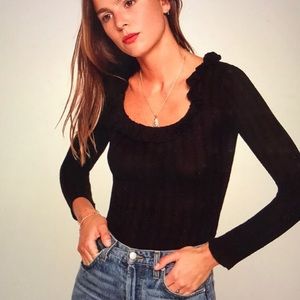 Reformation Lockhart Top Black